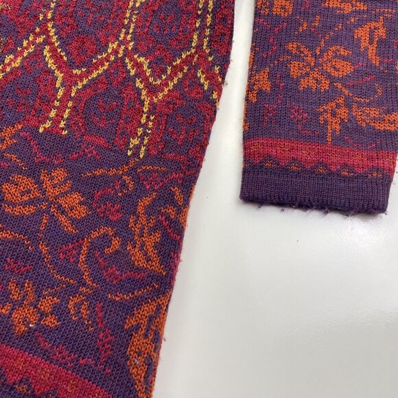 90s Women's St Michael Knit Sweater Size UK 12 US 8 Paisley Retro Sweater - Picture 5 of 12